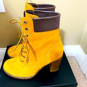 Timberland Thick High Heel Boots 6.5.